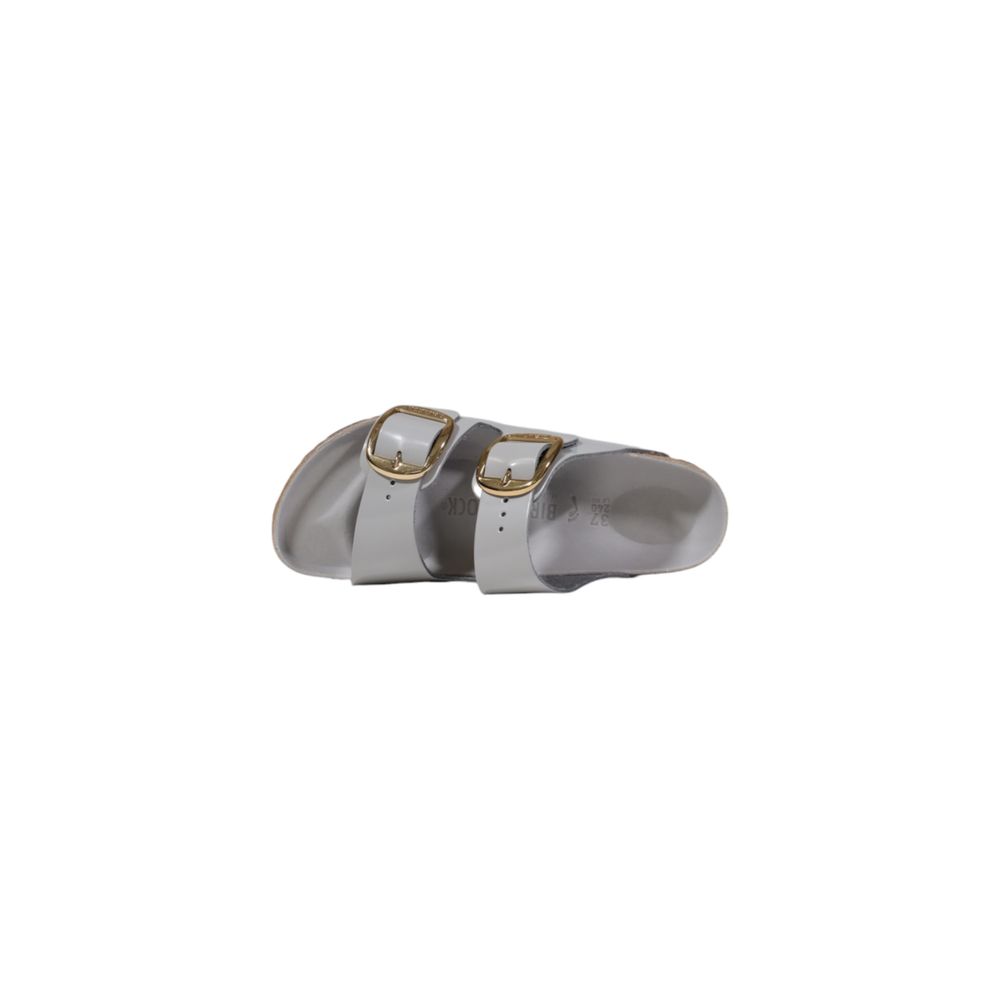 Birkenstock Pantoffeln aus grauem Leder
