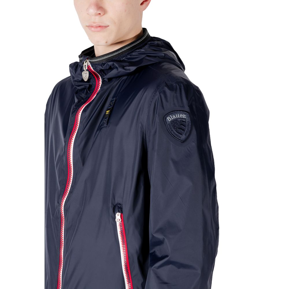 Blauer Blue Polyamid Shell Jacke
