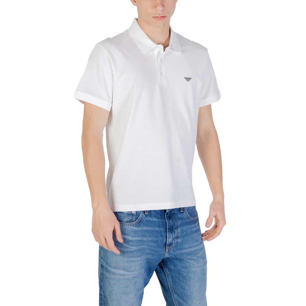 Emporio Armani Underwear Poloshirt aus weißer Baumwolle