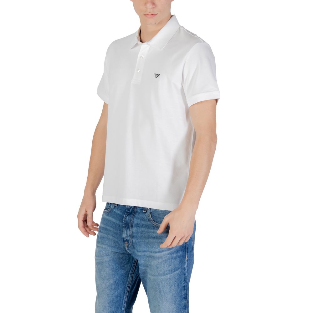 Emporio Armani Underwear Poloshirt aus weißer Baumwolle
