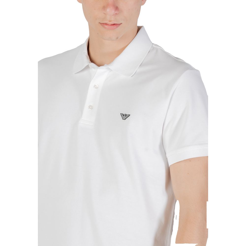 Emporio Armani Underwear Poloshirt aus weißer Baumwolle