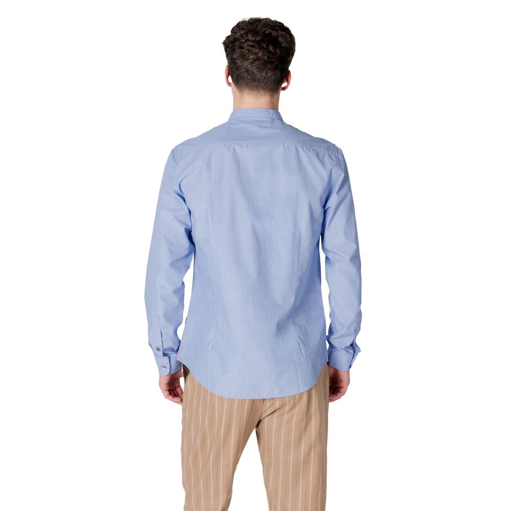 Gianni Lupo Blaues Baumwollhemd