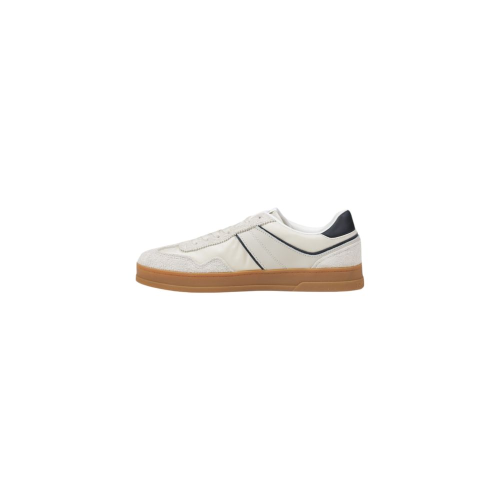 Tommy Hilfiger Jeans Creme Leder Sneaker Halbschuhe
