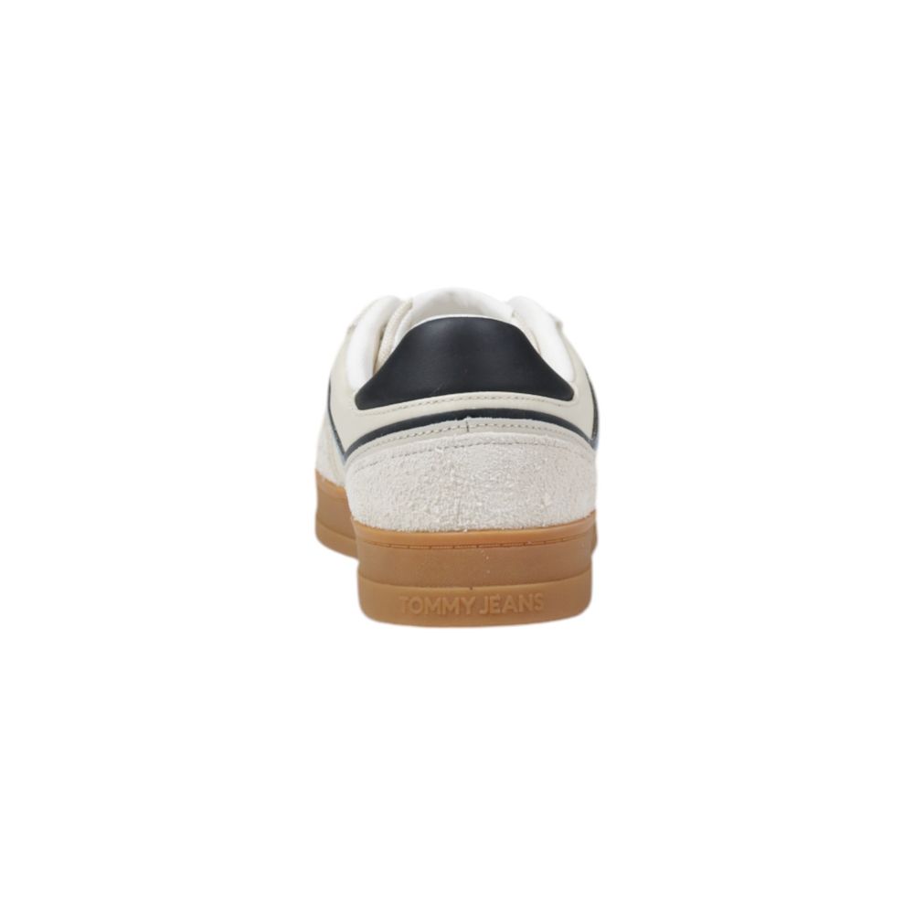 Tommy Hilfiger Jeans Creme Leder Sneaker Halbschuhe