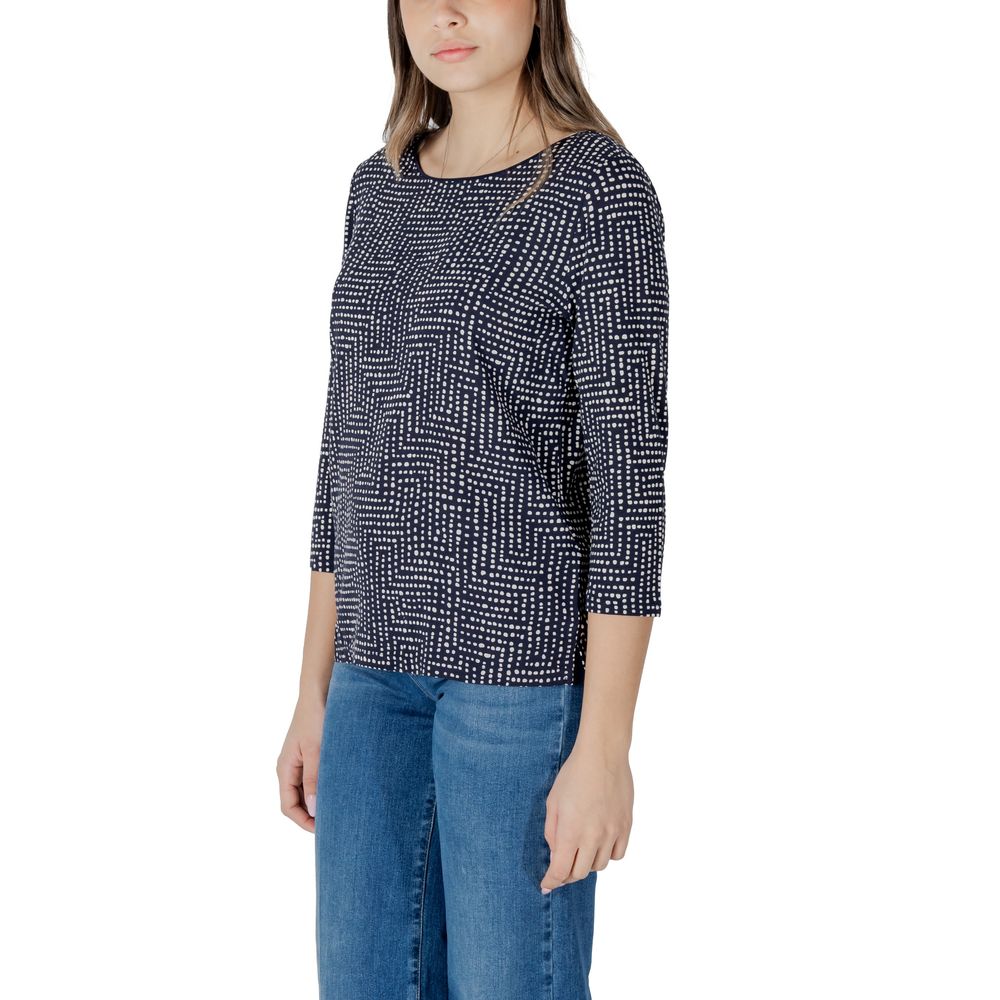 Street One blaues Langarm-T-Shirt aus Viskose