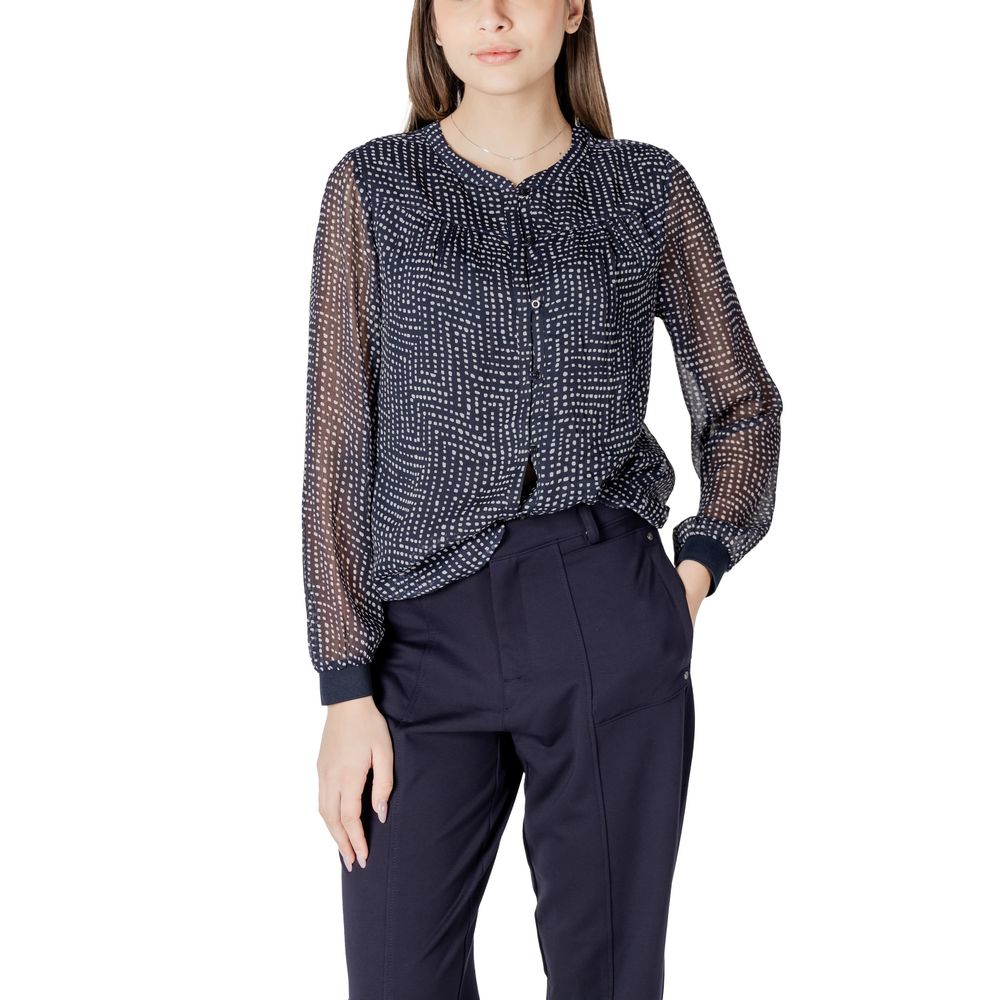 Street One blauwe polyester blouse