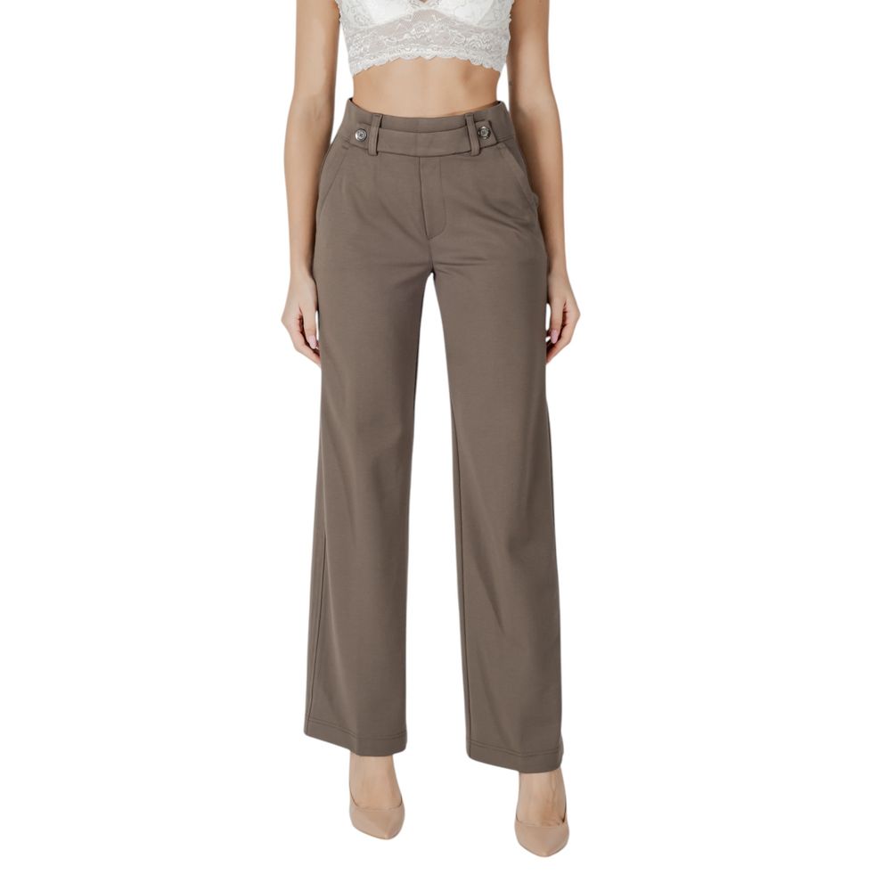Street One Brown Viscose Casual Pants