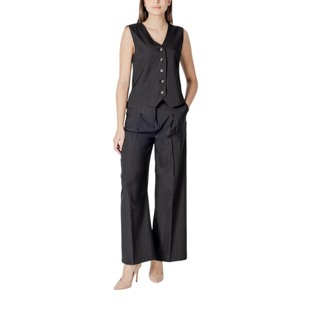 ICHI Schwarze Freizeithose aus Polyester