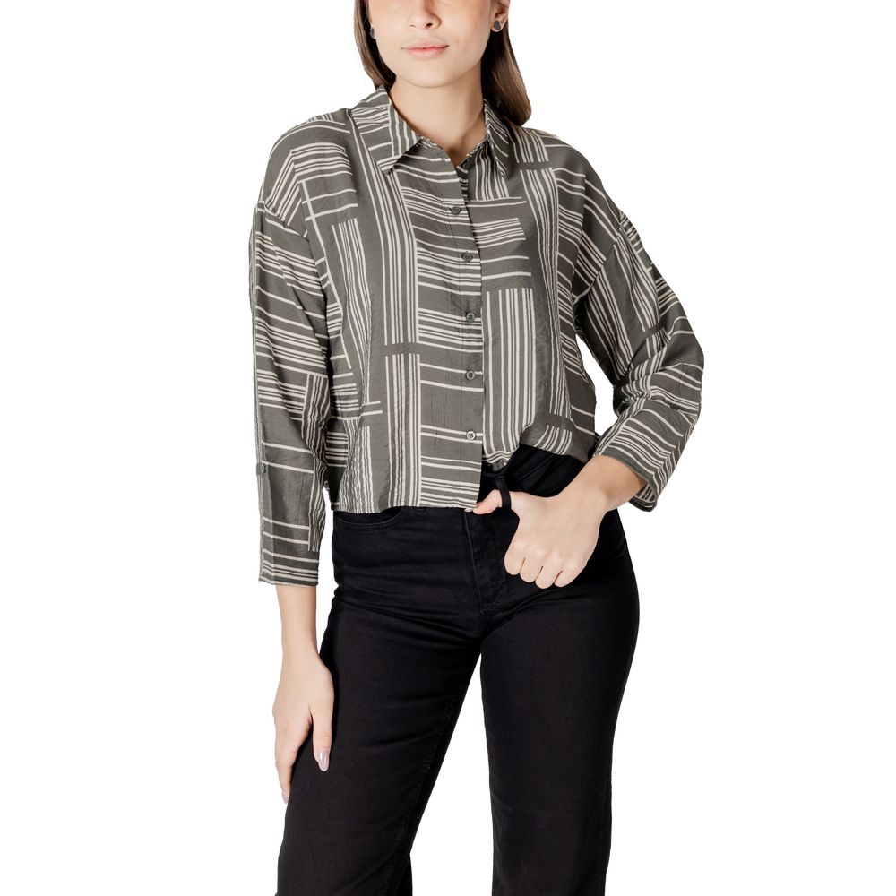 Jacqueline De Yong Groene Viscose Blouse