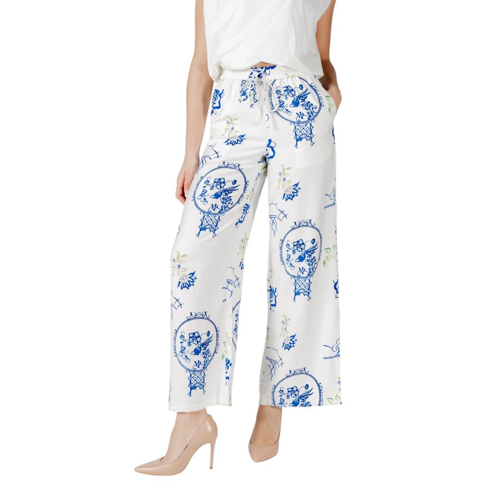 ICHI Weiße Viskose-Freizeithose