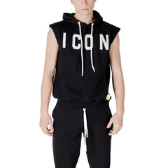 Icon Black Cotton Hoody