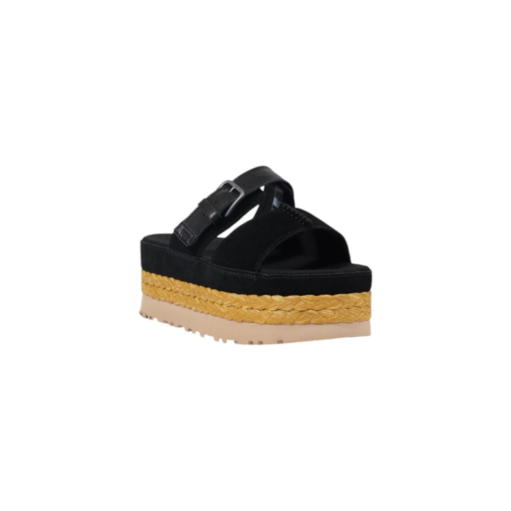 UGG Plateau-Sandalen aus schwarzem Wildleder