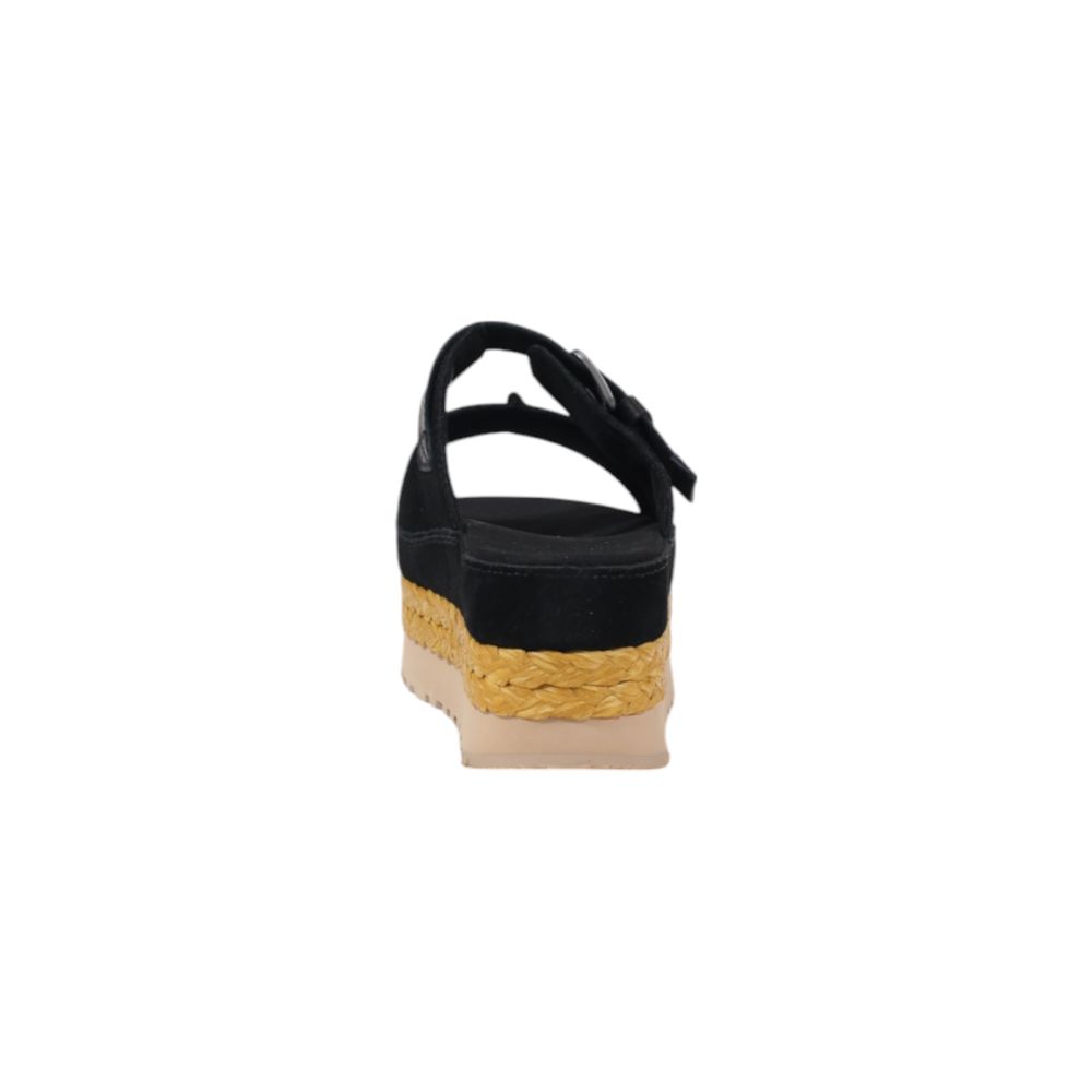 UGG Plateau-Sandalen aus schwarzem Wildleder
