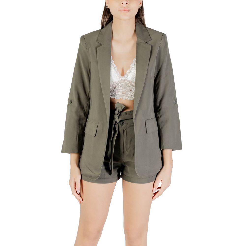 Nur grüner Viskose-Blazer
