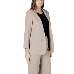 Nur beigefarbener Viskose-Blazer