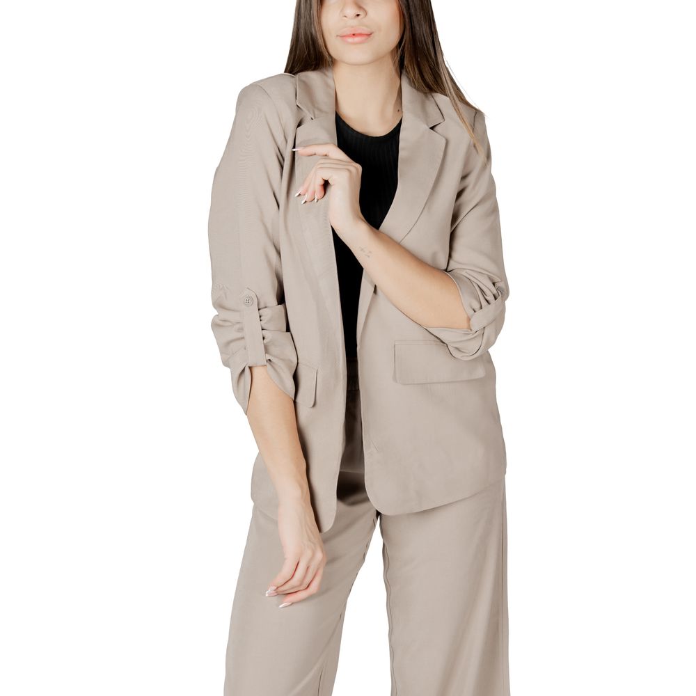 Nur beigefarbener Viskose-Blazer