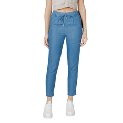 Alleen blauwe lyocell casual broek