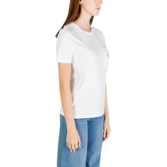 Alleen wit biologisch katoenen T-shirt