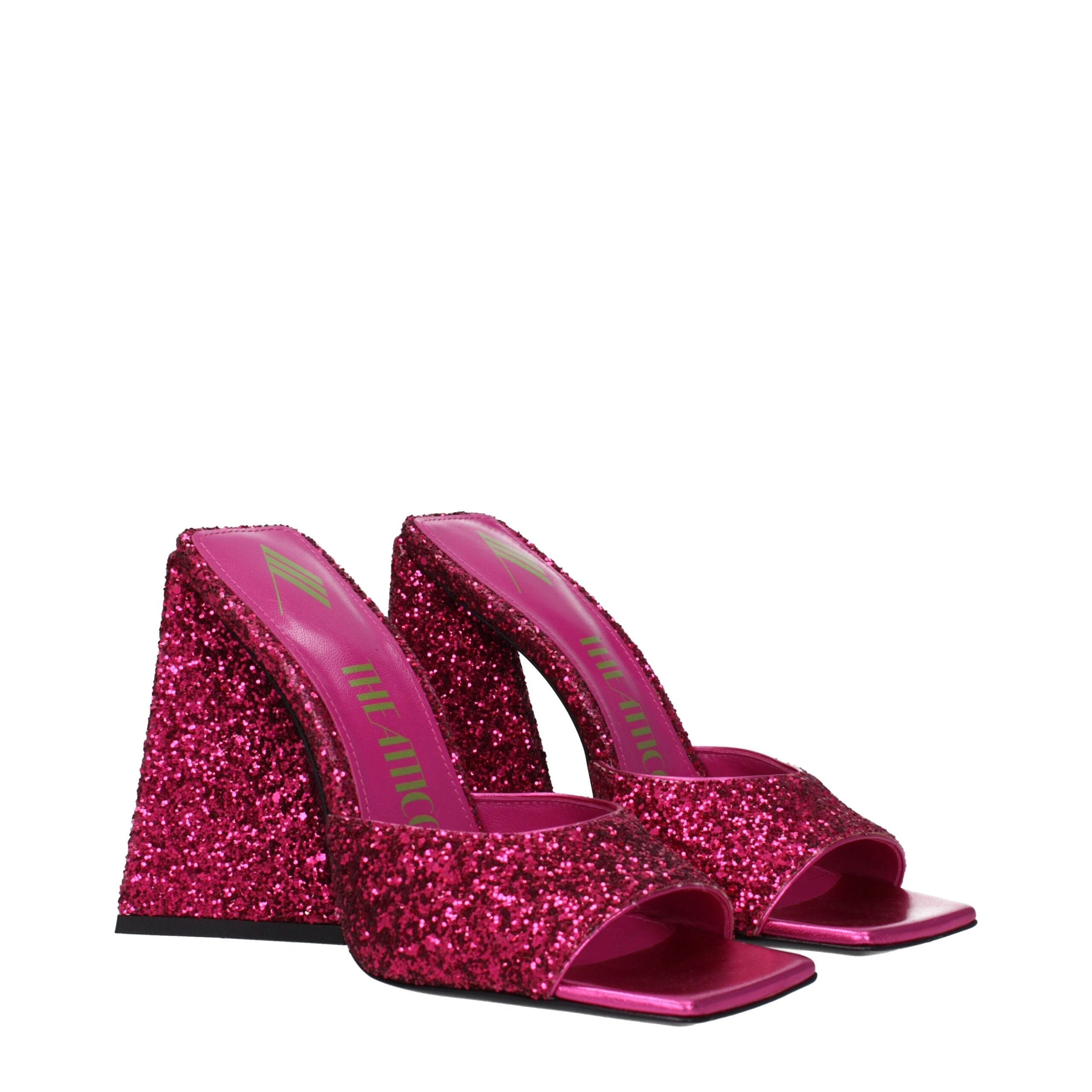 The Attico Pinkfarbene Plateau-Sandalen aus Kunststoff