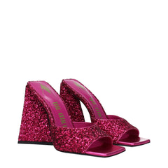 The Attico Pinkfarbene Plateau-Sandalen aus Kunststoff