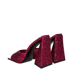 The Attico Pinkfarbene Plateau-Sandalen aus Kunststoff