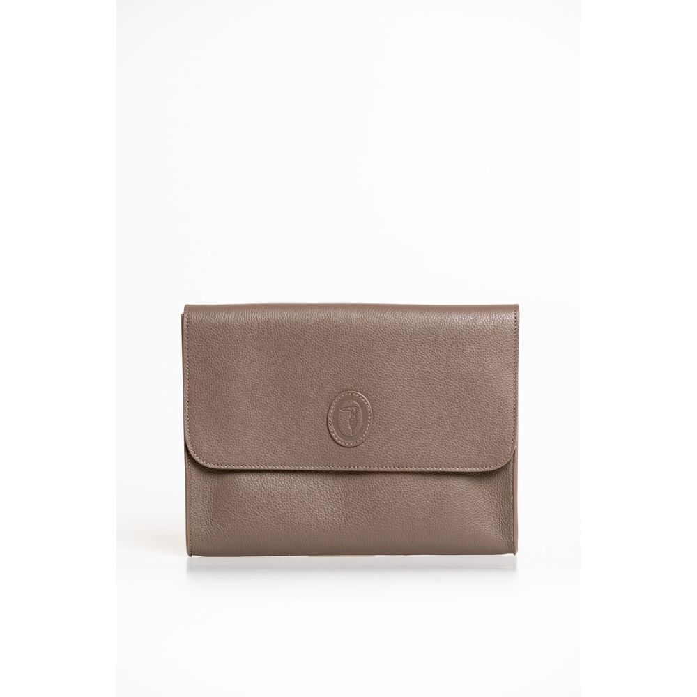 Trussardi Bruine Polyester Heren Clutch