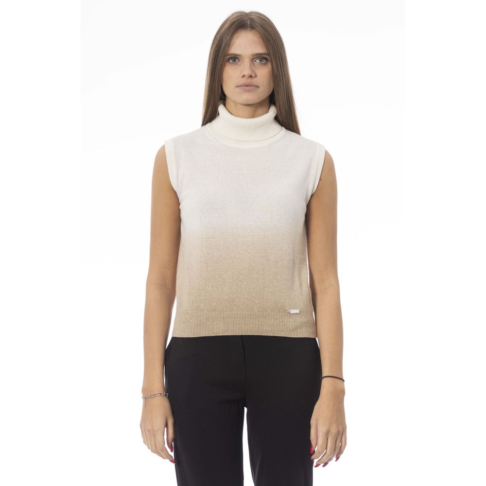 Baldinini Trend Damen Pullover aus weißer Wolle