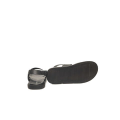 Cerruti 1881 Black Leather Men Sandal