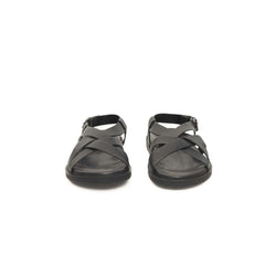 Cerruti 1881 Black Cowhide Men Sandal