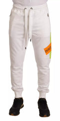 Dolce & Gabbana Witte Katoenen Joggingbroek met Logopatch