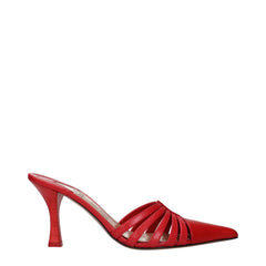 Paris Texas Rode Leren Sandalen Met Stilettohak