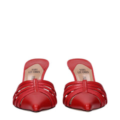 Paris Texas Rode Leren Sandalen Met Stilettohak