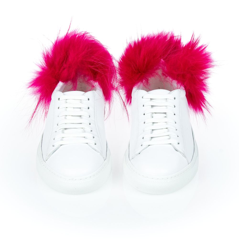Mr&Mrs Italy White Lamb Leather Women Sneaker