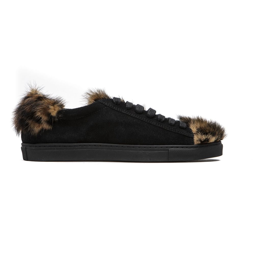 Mr&Mrs Italy Schwarze Leder-Sneaker für Damen