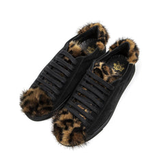 Mr&Mrs Italy Schwarze Leder-Sneaker für Damen