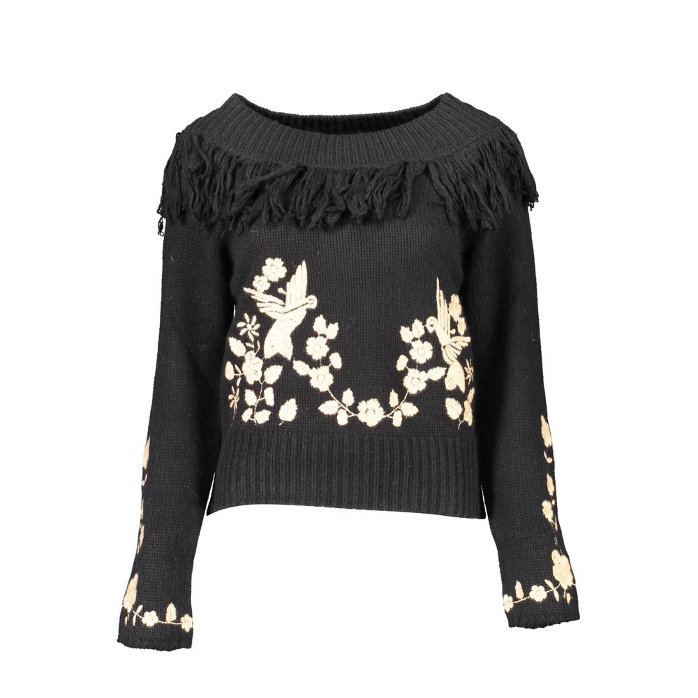 Blugirl Schwarzer Viskose-Damenpullover