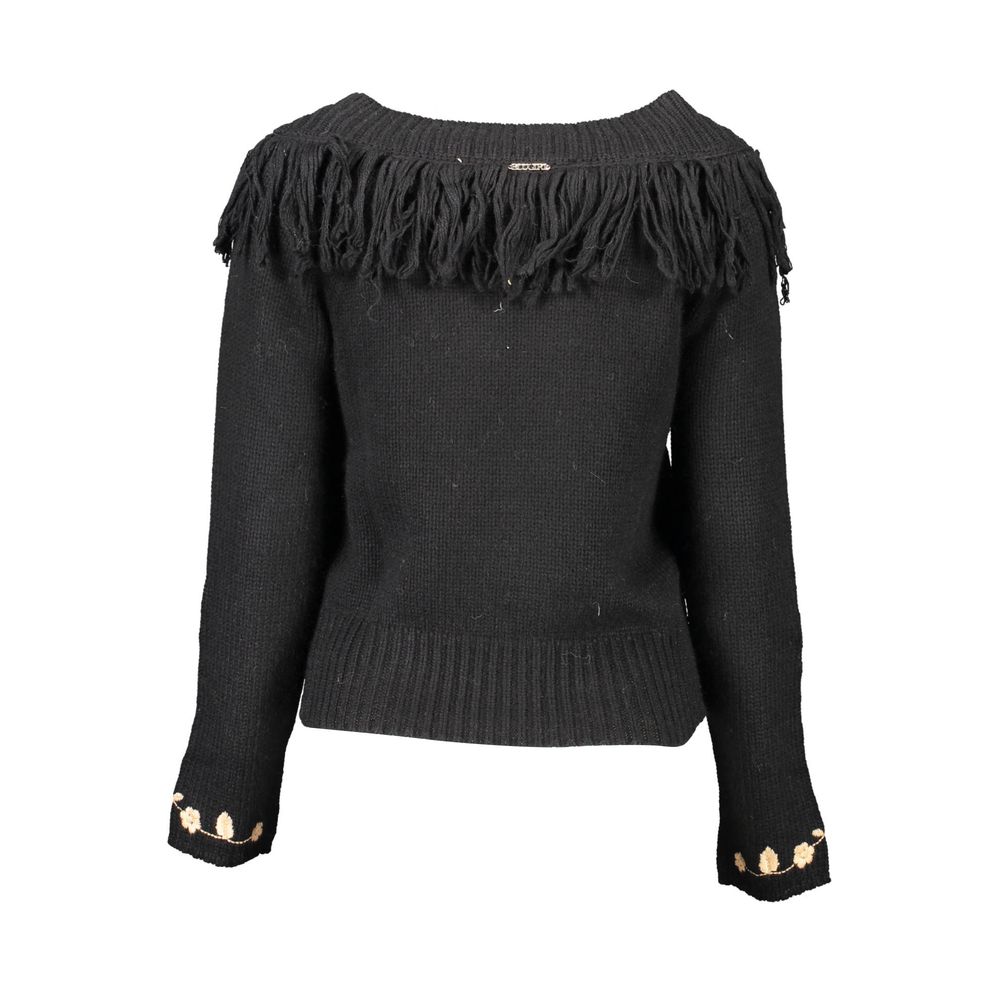 Blugirl Schwarzer Viskose-Damenpullover