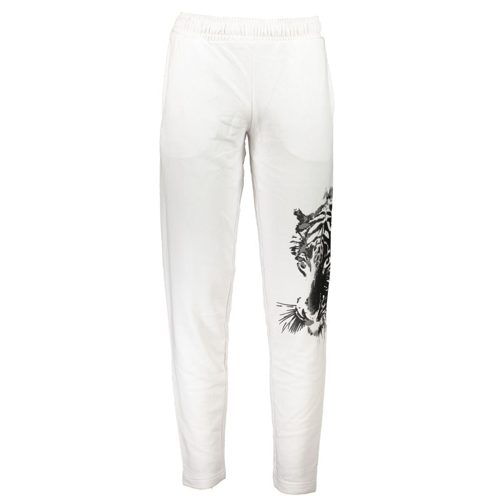 Cavalli Class White Cotton Pant