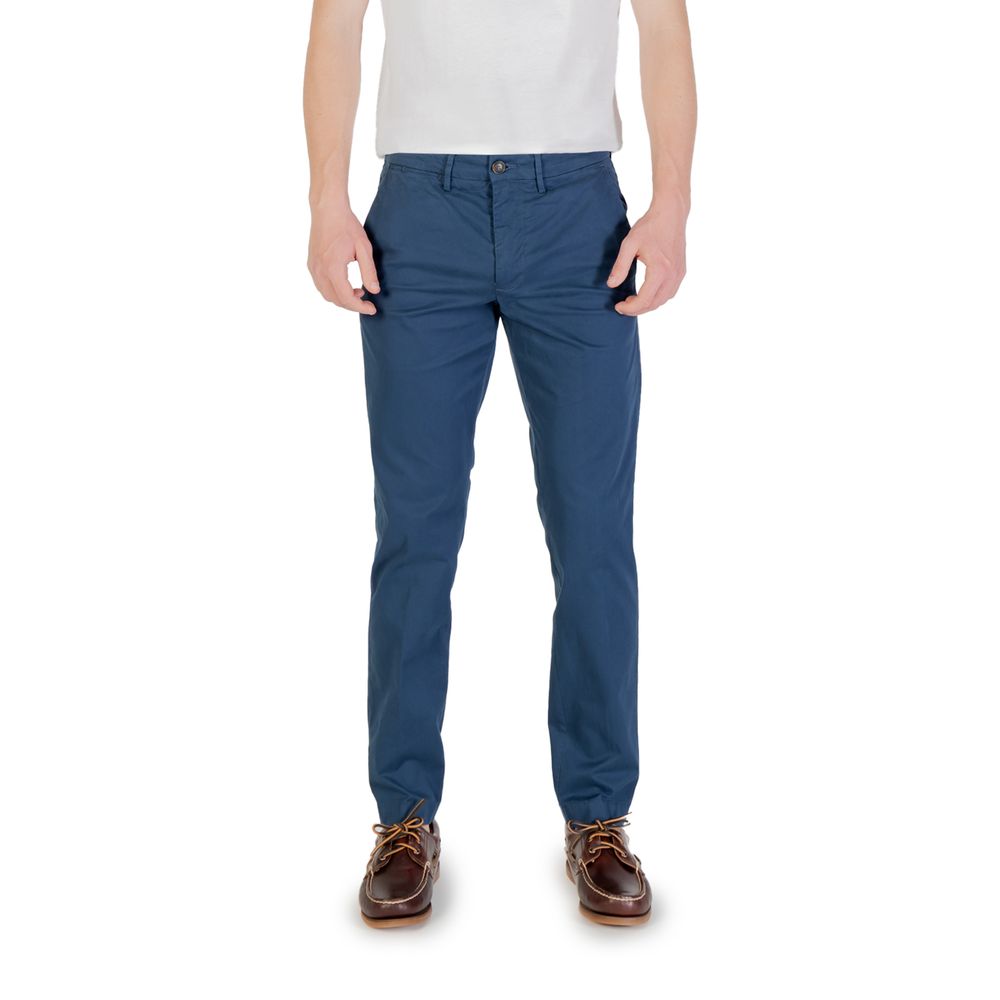 Borghese Blue schmale Baumwollhose