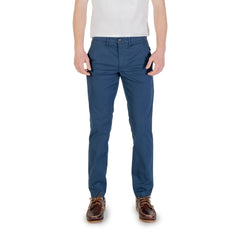 Borghese Blue schmale Baumwollhose
