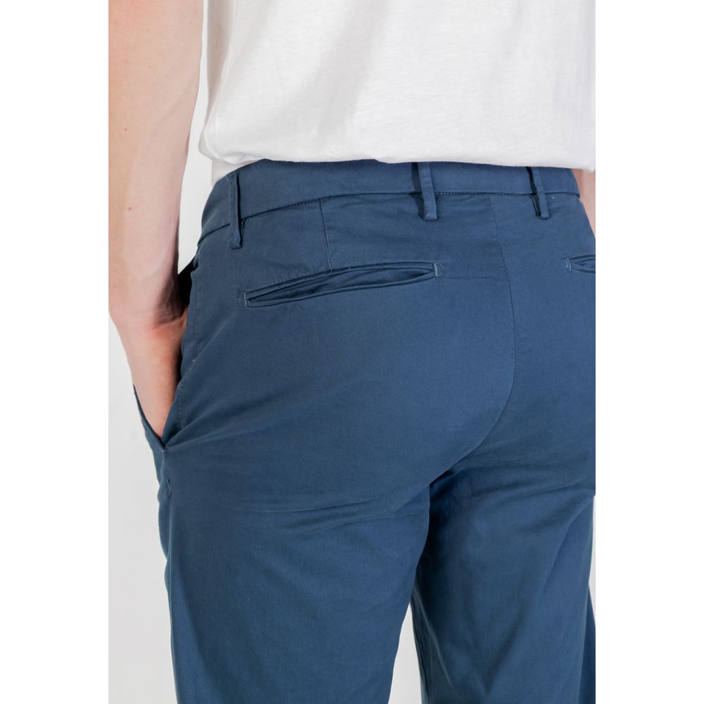 Borghese Blue schmale Baumwollhose