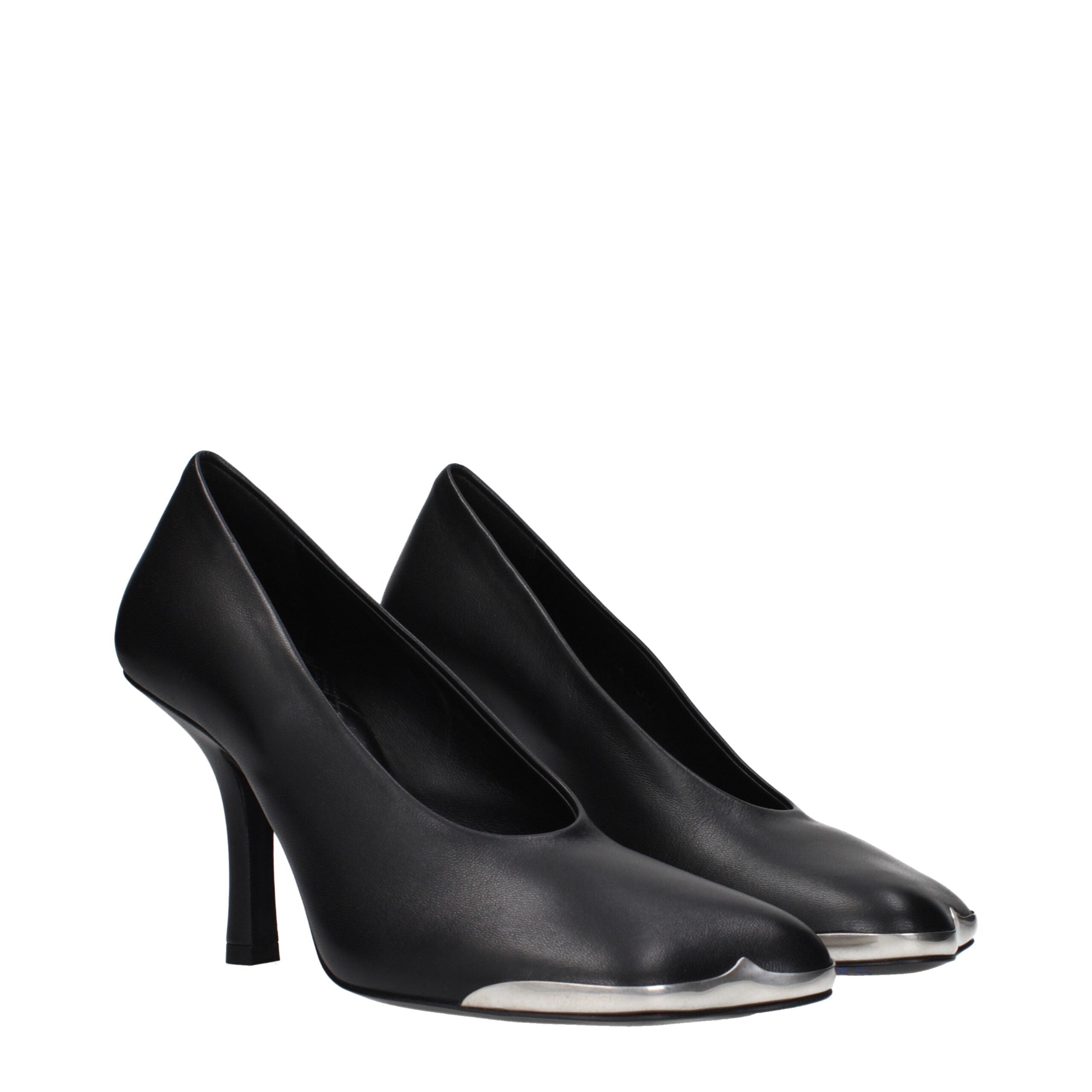 Burberry Pumps aus schwarzem Leder mit hohem Absatz