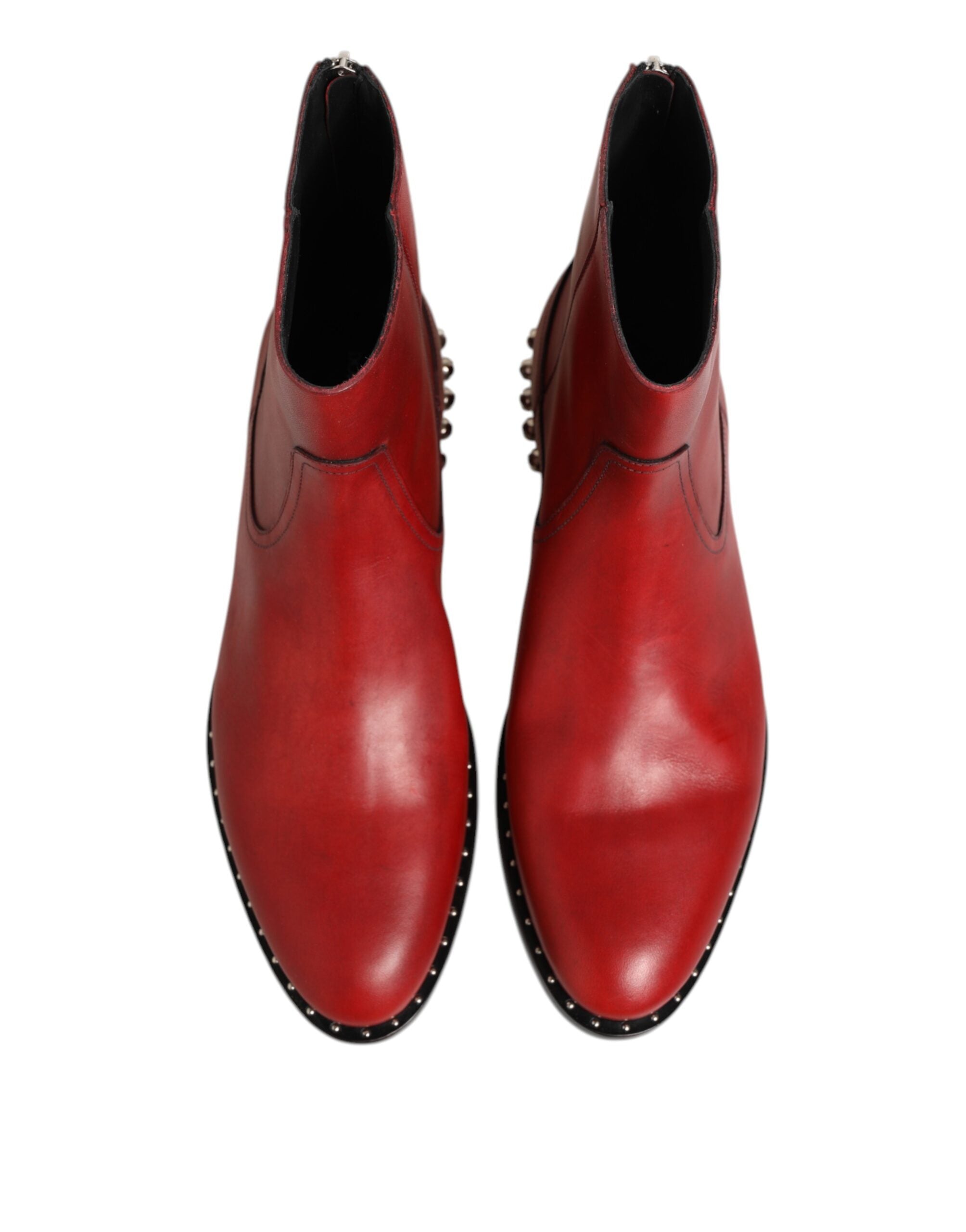 Dolce & Gabbana Rote besetzte Chelsea Stiefeletten