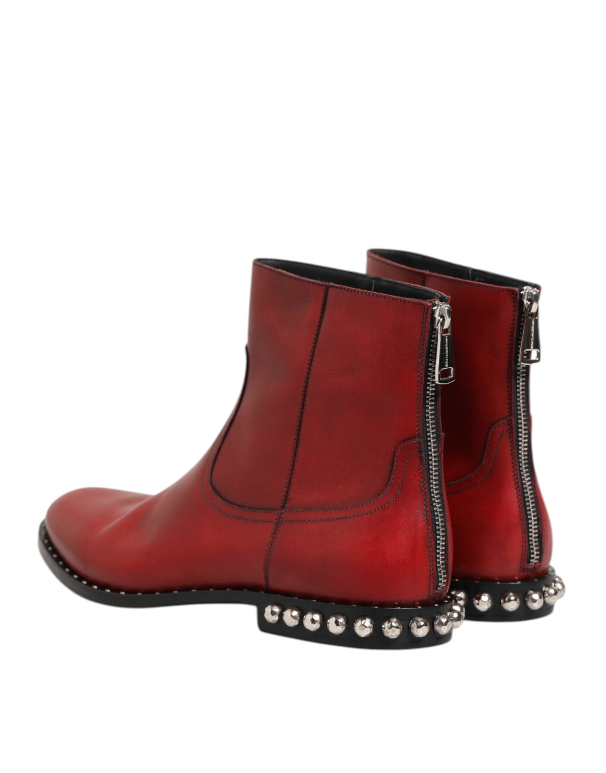Dolce & Gabbana Rote besetzte Chelsea Stiefeletten