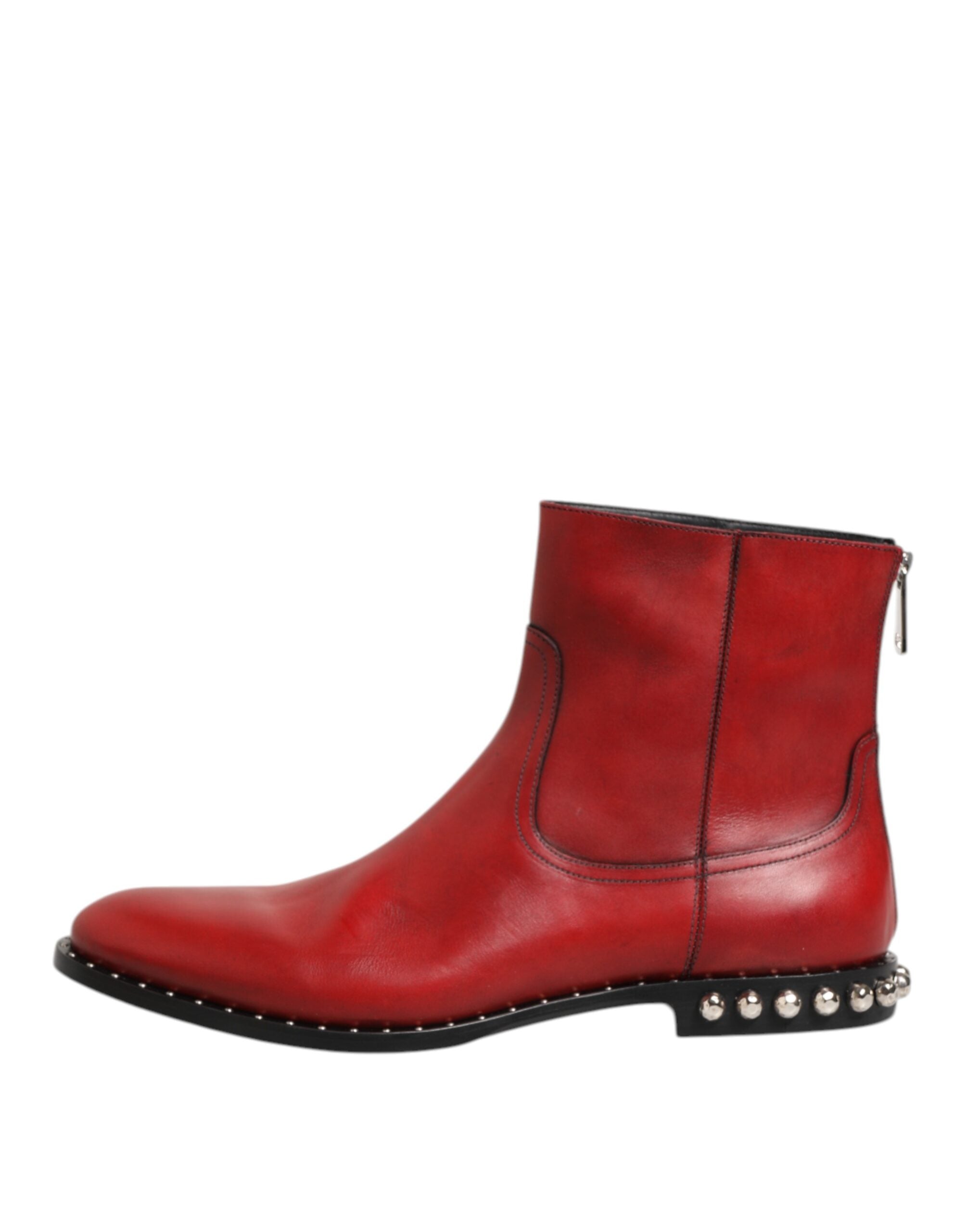 Dolce & Gabbana Rote besetzte Chelsea Stiefeletten