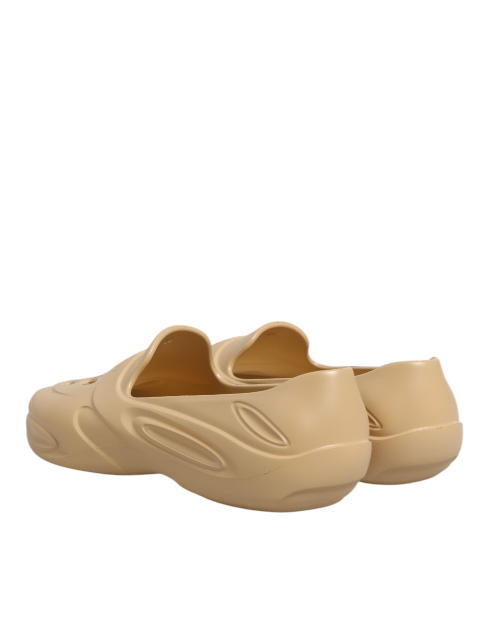 Dolce & Gabbana Beige Gummi-Slides Low-Top-Sneakers Schuhe