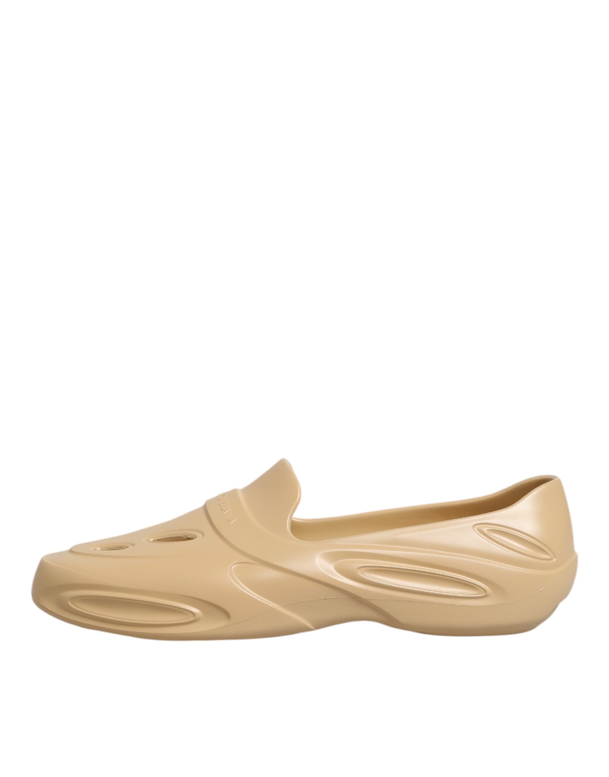 Dolce & Gabbana Beige Gummi-Slides Low-Top-Sneakers Schuhe
