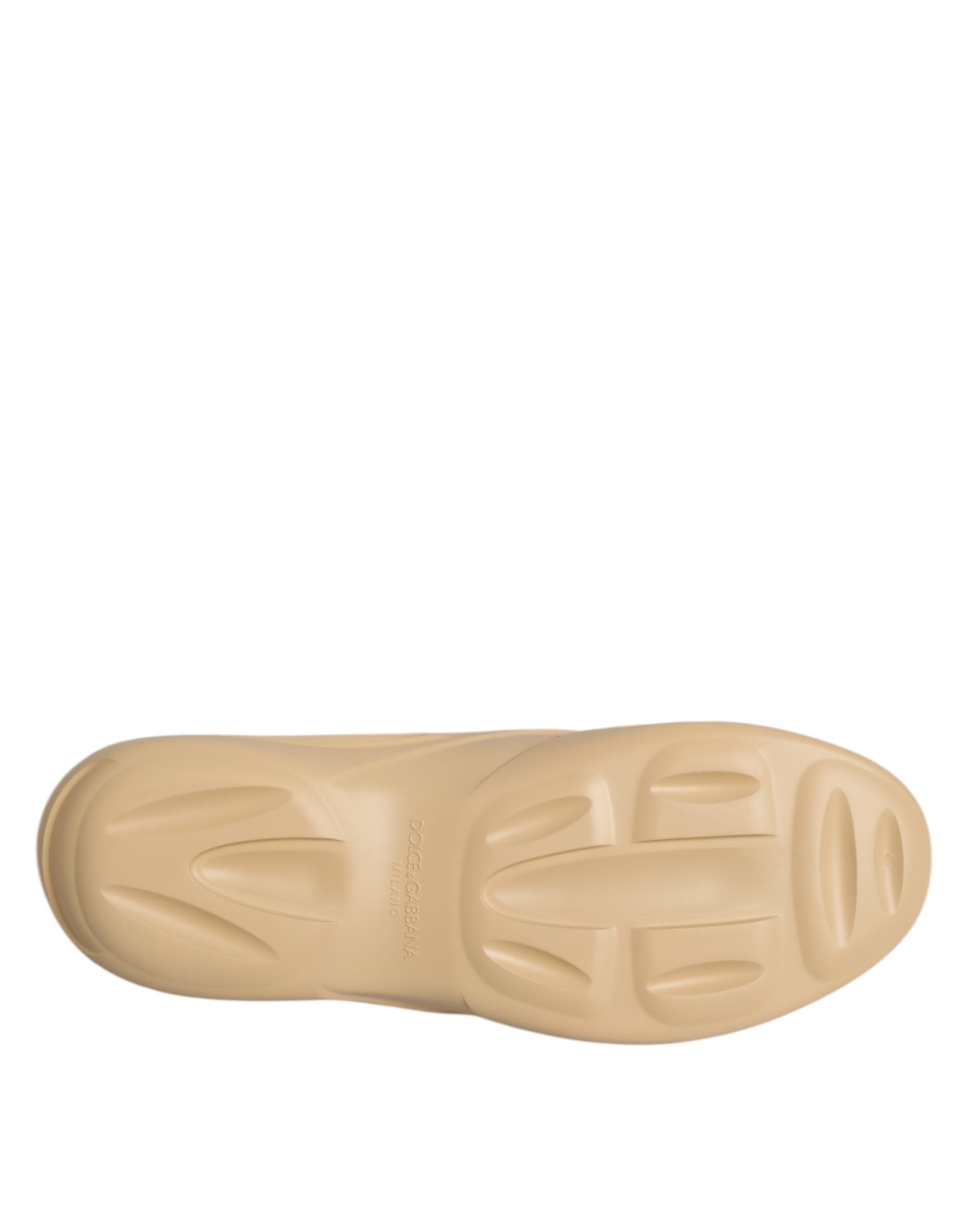 Dolce & Gabbana Beige Gummi-Slides Low-Top-Sneakers Schuhe