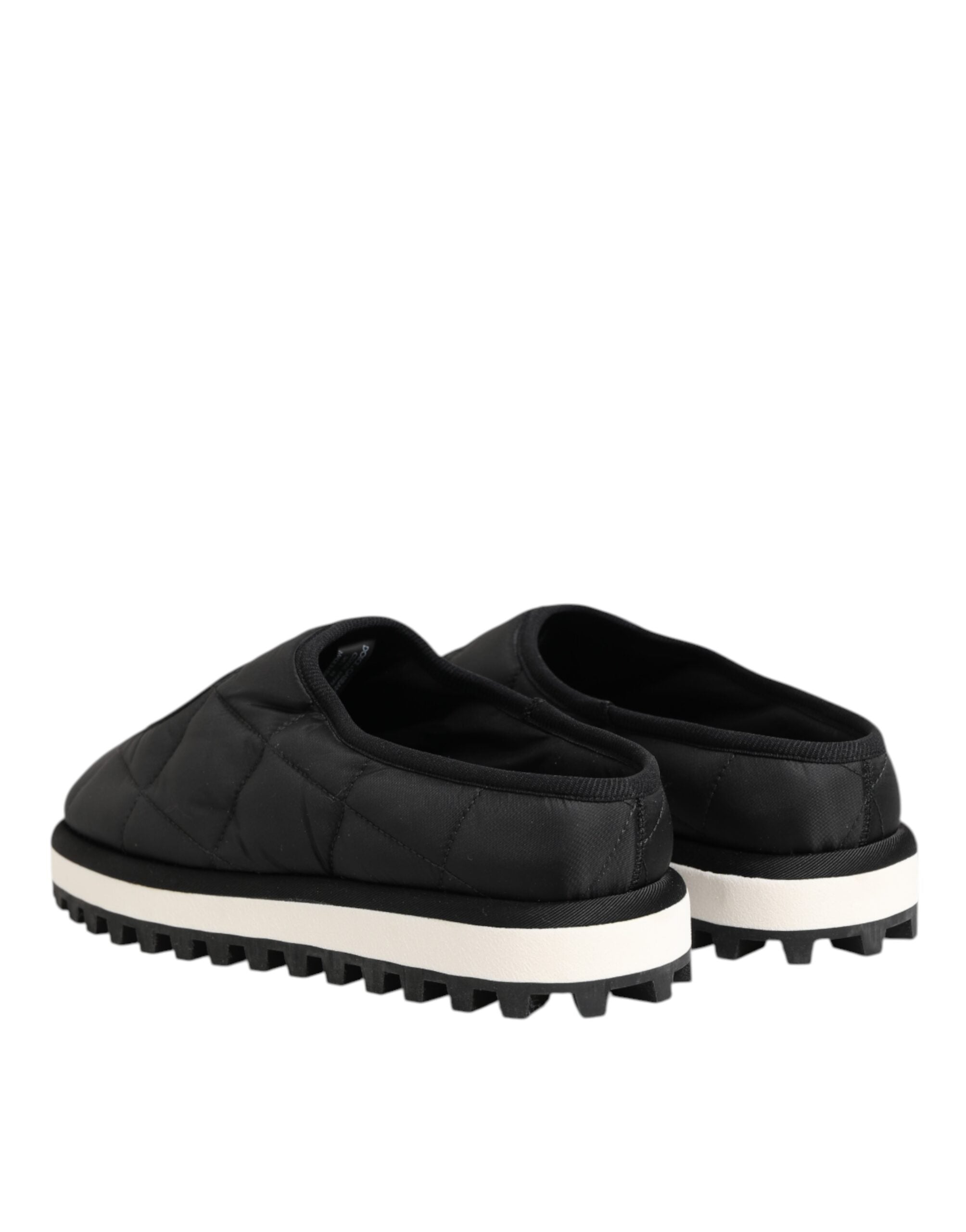 Dolce & Gabbana Schwarze Nylon-Low-Top-Slip-On-Sneaker