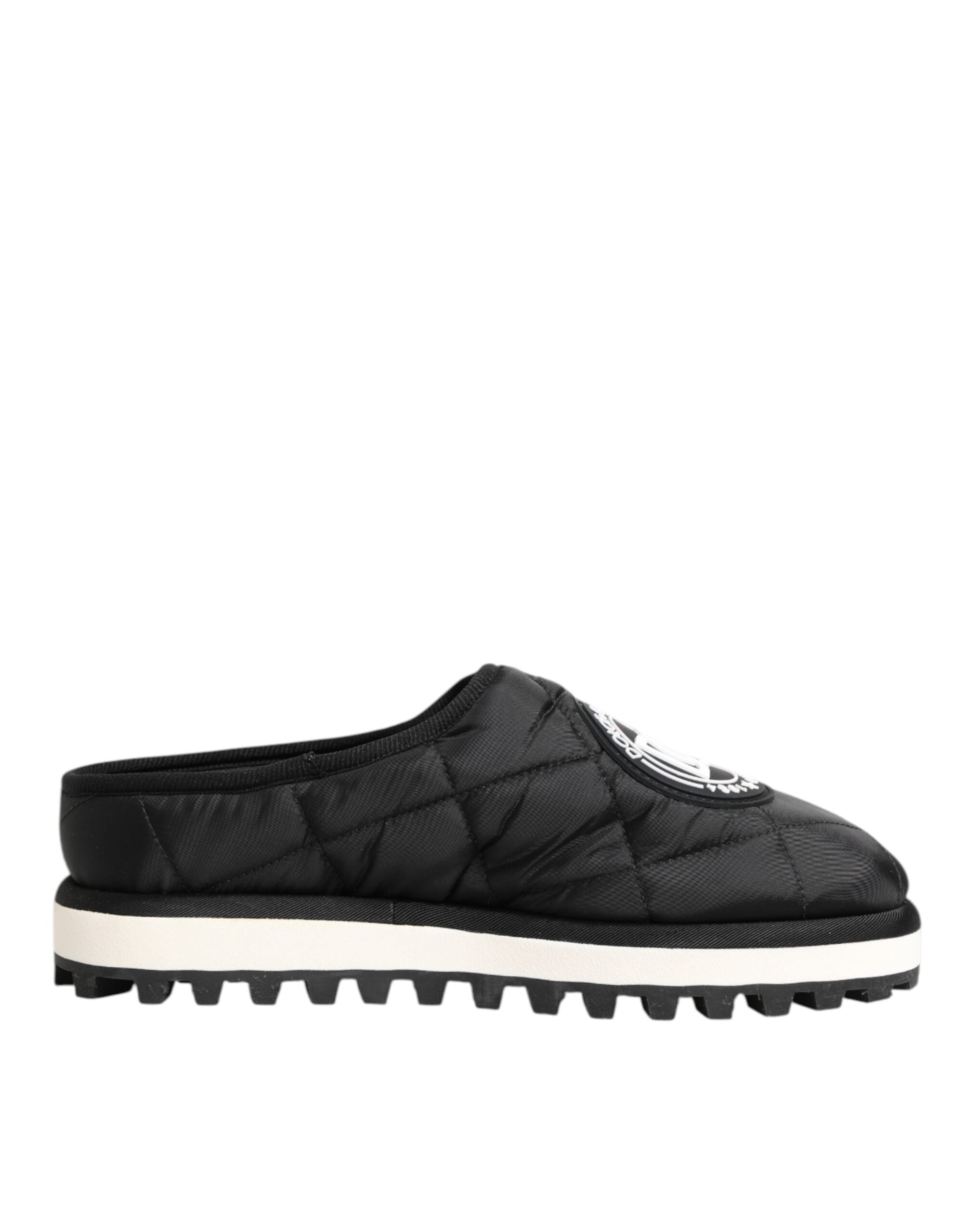 Dolce & Gabbana Schwarze Nylon-Low-Top-Slip-On-Sneaker